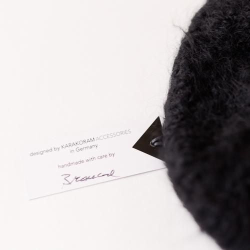 Alpaca Wool Beret Black