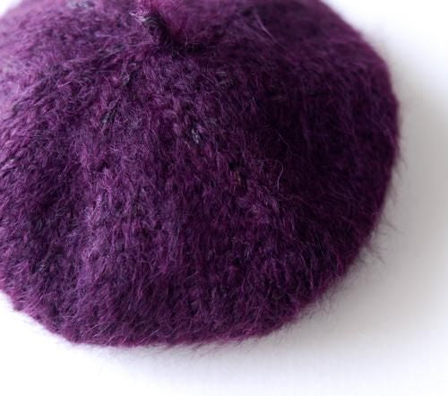 Alpaca wool beret Bordeaux