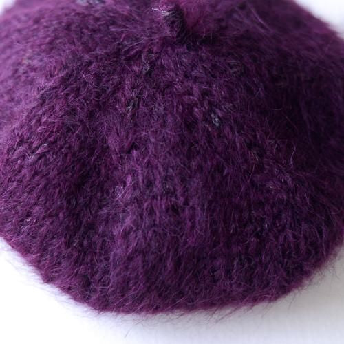 Alpaca wool beret Bordeaux