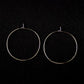 Round Hoop Earrings, Large, Silver