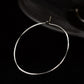 Round Hoop Earrings, Large, Silver