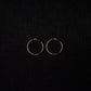 Round Hoop Earrings, Small, Gold