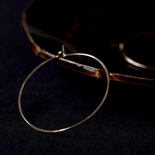 Round Hoop Earrings, Large, Gold