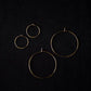 Round Hoop Earrings, Large, Gold