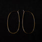 Oval Hoop Earrings, Large, Gold