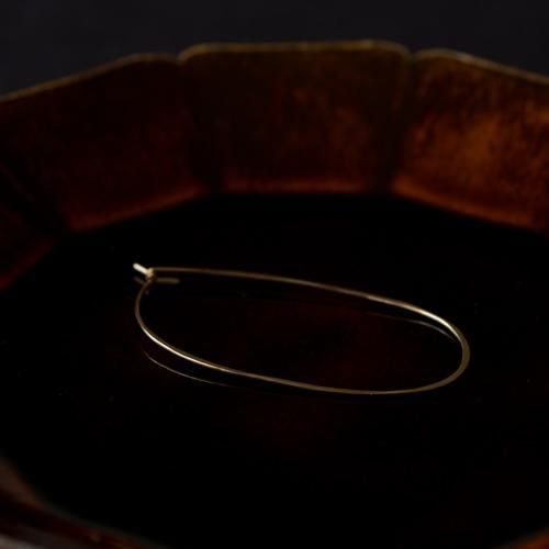 Oval Hoop Earrings, Large, Gold