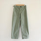 Khaki Cotton Straight Pants