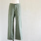 Khaki Cotton Straight Pants