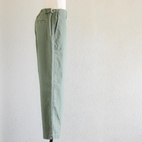 Khaki Cotton Straight Pants