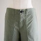Khaki Cotton Straight Pants