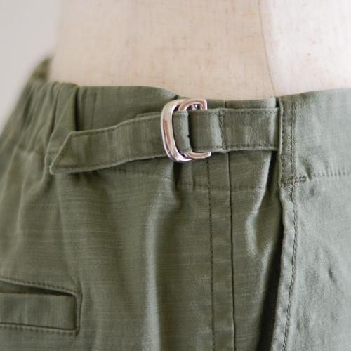 Khaki Cotton Straight Pants