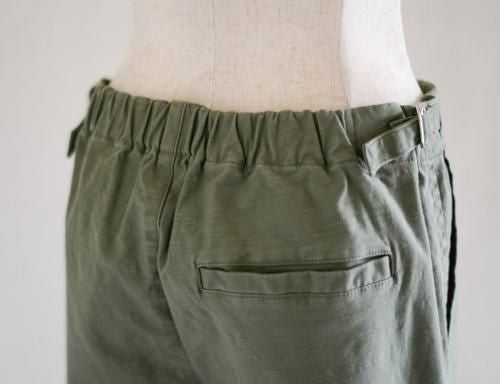 Khaki Cotton Straight Pants