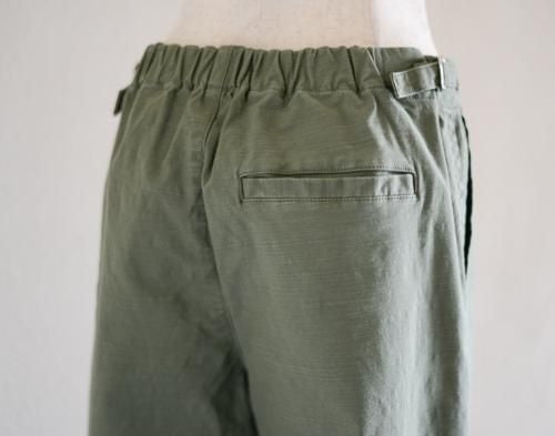 Khaki Cotton Straight Pants