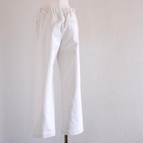 Cotton Straight Pants Off White
