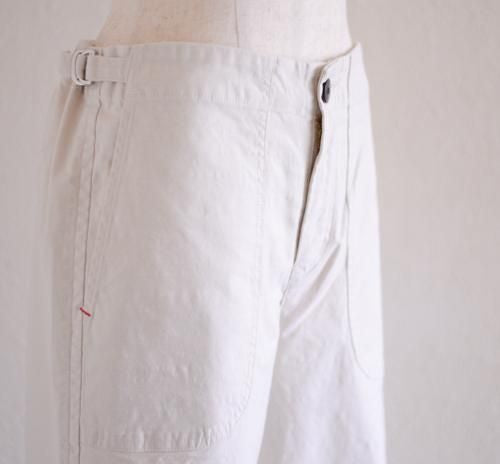 Cotton Straight Pants Off White