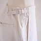 Cotton Straight Pants Off White