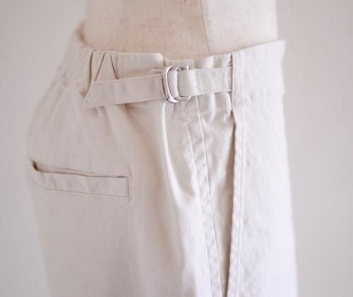 Cotton Straight Pants Off White