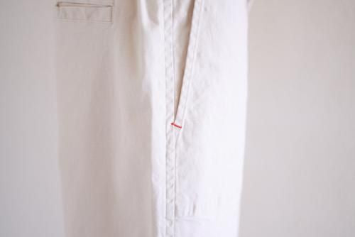 Cotton Straight Pants Off White