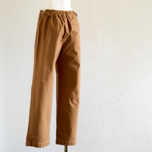Cotton Straight Pants, Camel