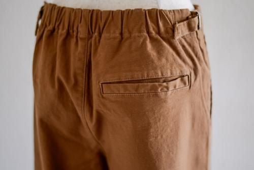 Cotton Straight Pants, Camel