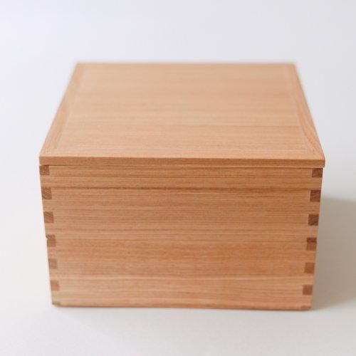 Two-tiered plain wooden box