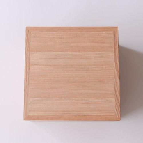 Two-tiered plain wooden box