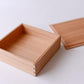 Two-tiered plain wooden box