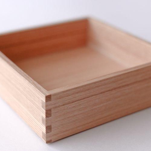 White wood three-tiered box