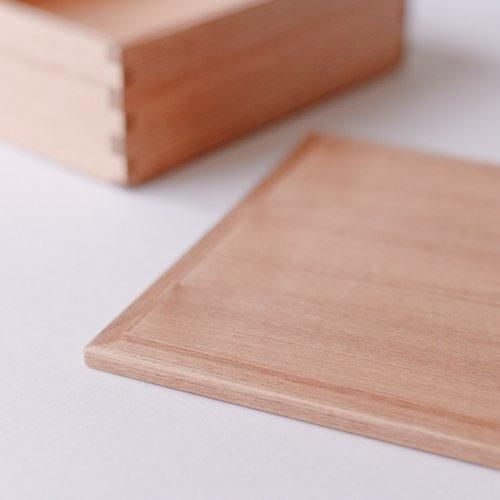 White wood three-tiered box