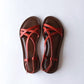 Leather sandals Red