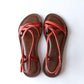 Leather sandals Red