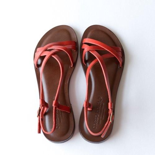 Leather sandals Red