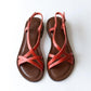 Leather sandals Red