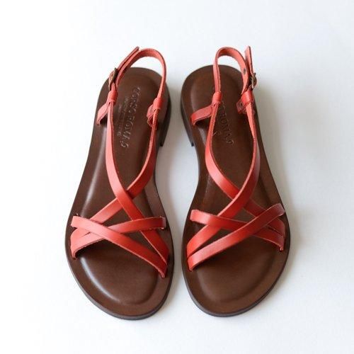 Leather sandals Red