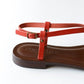Leather sandals Red