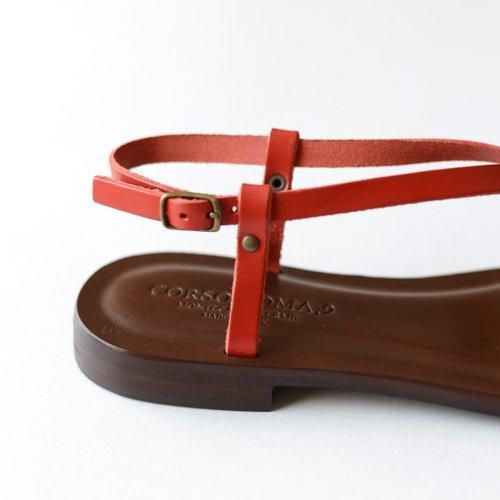 Leather sandals Red