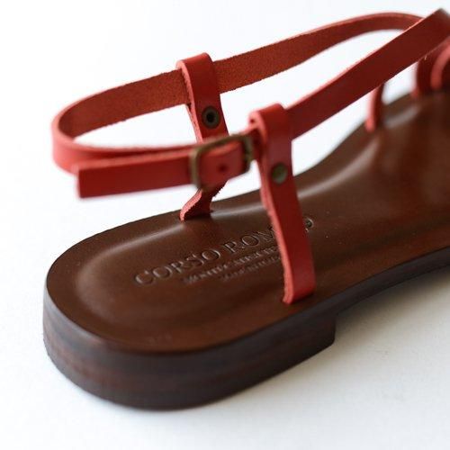 Leather sandals Red