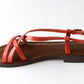 Leather sandals Red
