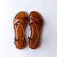 Brown leather sandals