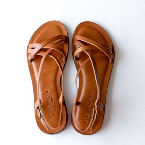 Brown leather sandals