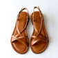 Brown leather sandals