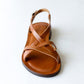 Brown leather sandals