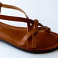 Brown leather sandals