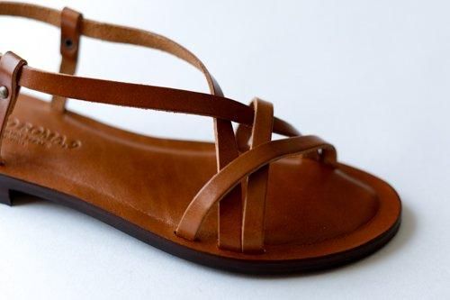 Brown leather sandals