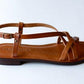 Brown leather sandals