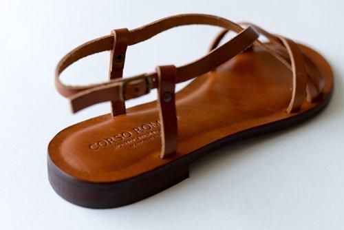 Brown leather sandals