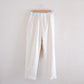 Cotton moleskin tapered pants in off-white