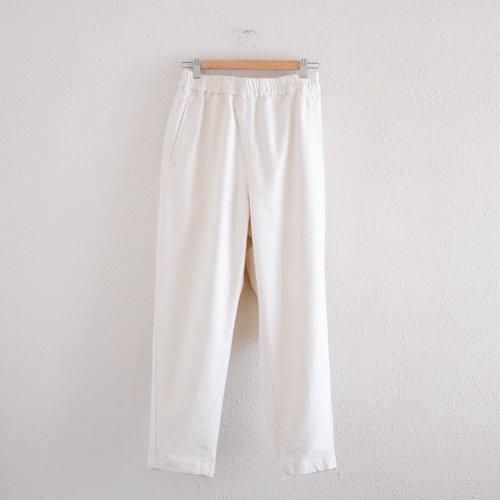 Cotton moleskin tapered pants in off-white