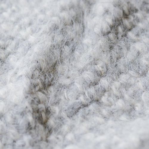 Suri Alpaca Wool Triangle Scarf White×Gray