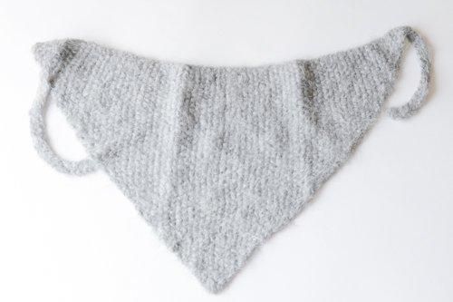 Suri Alpaca Wool Triangle Scarf Gray